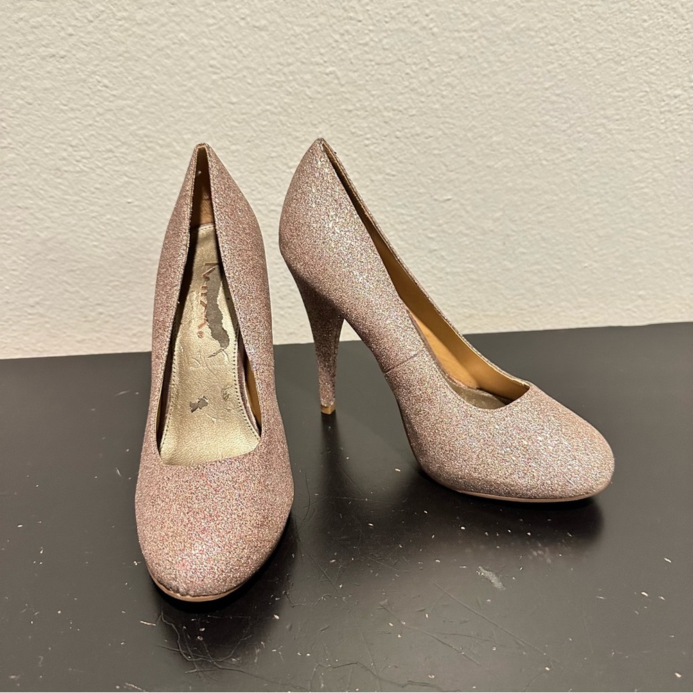 MIA Pink Multicolor Sparkle High Heels